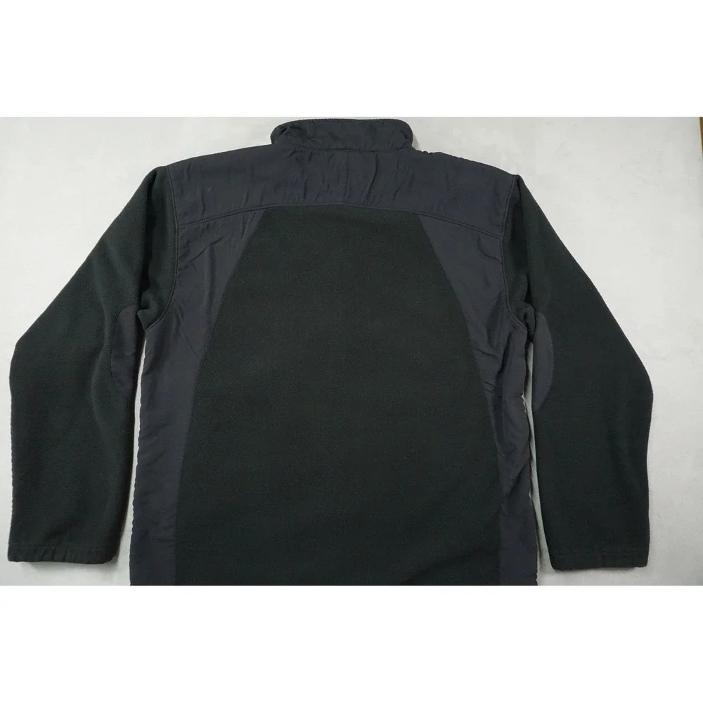 The North Face Jacket Men L Black Thick Fleece Full Zip Nylon Panel Denali Style